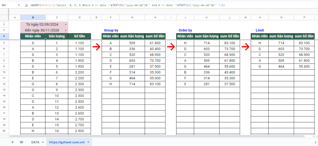 06. Khóa học Google Sheets QUERY: Limit the Number of Rows | Tài nguyên ...